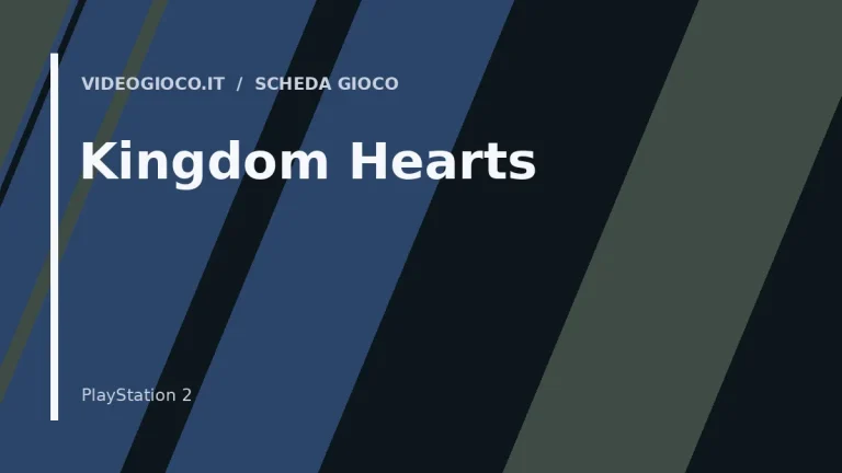 Copertina del gioco Kingdom Hearts realizzata come visual grafico originale di Videogioco.it