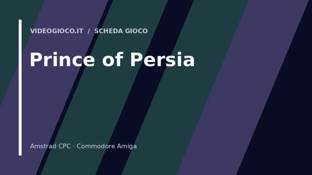 Copertina del gioco Prince of Persia realizzata come visual grafico originale di Videogioco.it