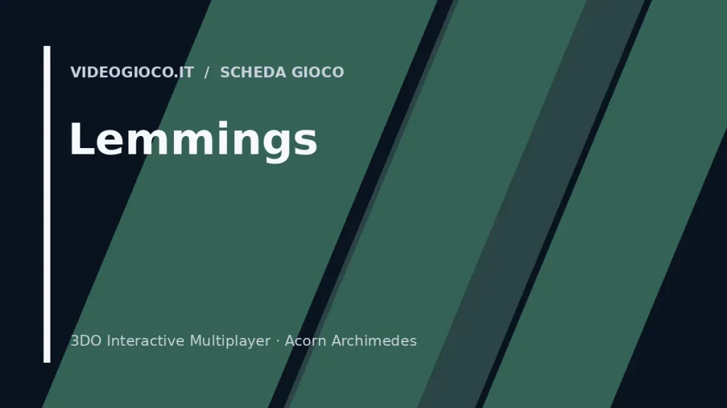 Copertina del videogioco Lemmings con visual grafico originale Videogioco.it