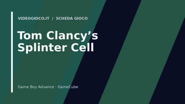Copertina del videogioco Tom Clancy's Splinter Cell con visual grafico originale Videogioco.it