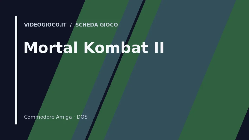 Copertina del videogioco Mortal Kombat II con visual grafico originale Videogioco.it