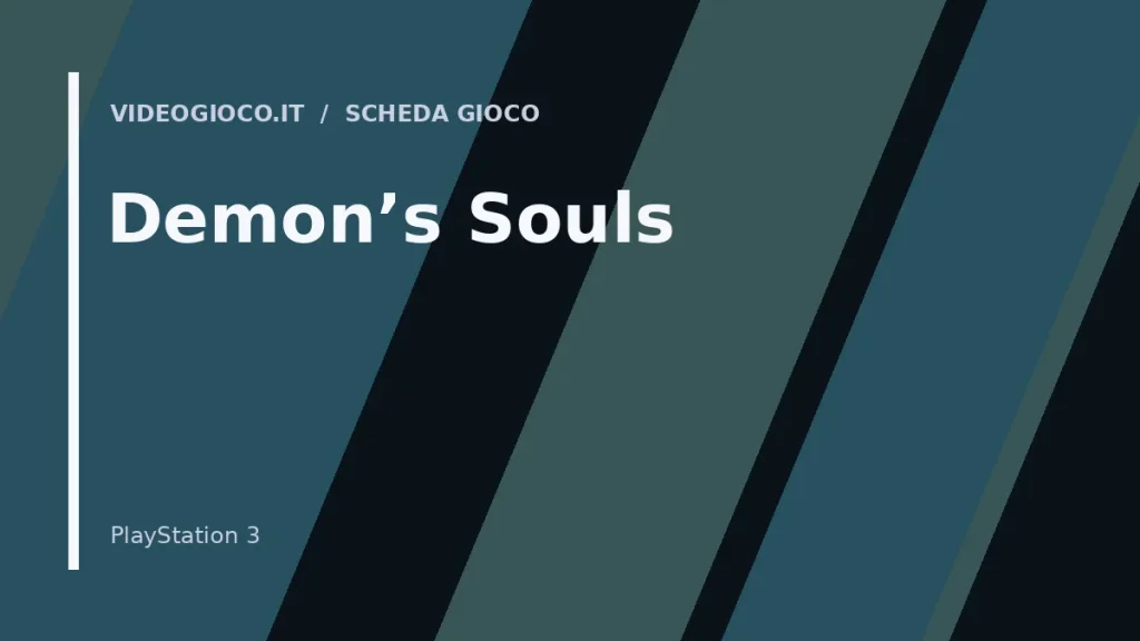Copertina del videogioco Demon's Souls con visual grafico originale Videogioco.it