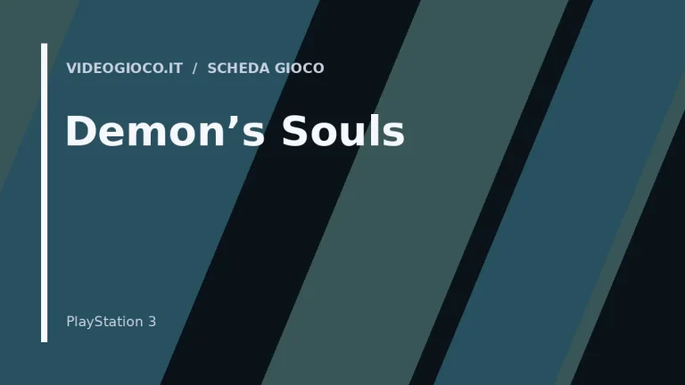Copertina del videogioco Demon's Souls con visual grafico originale Videogioco.it