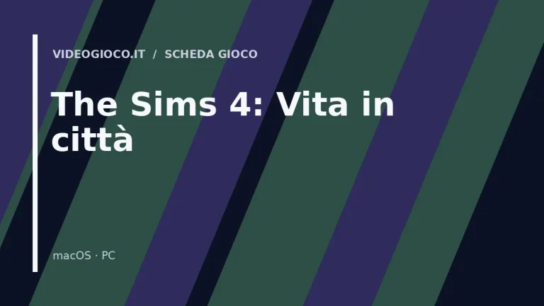 Visual grafico originale Videogioco.it per The Sims 4: Vita in città