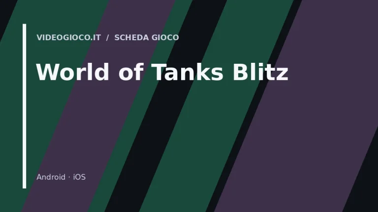 Copertina con visual grafico originale di Videogioco.it per il videogioco World of Tanks Blitz.
