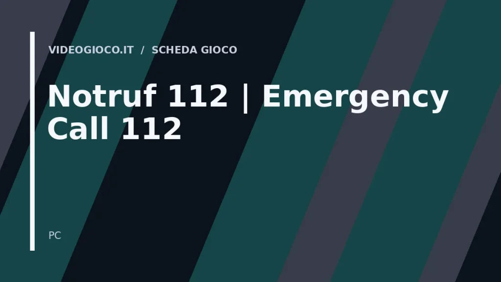 Copertina con visual grafico originale di Videogioco.it per il videogioco Notruf 112 | Emergency Call 112.
