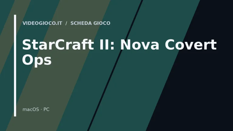Visual grafico originale Videogioco.it dedicato al gioco StarCraft II: Nova Covert Ops.