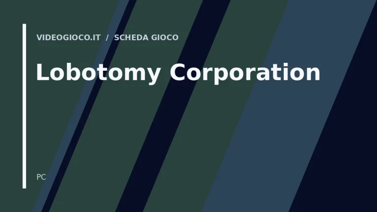 Visual grafico originale Videogioco.it per il gioco Lobotomy Corporation