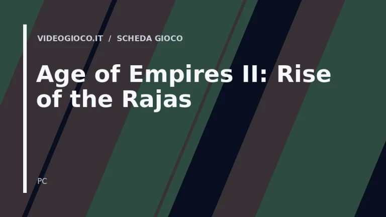 Visual grafico originale Videogioco.it per il gioco Age of Empires II: Rise of the Rajas