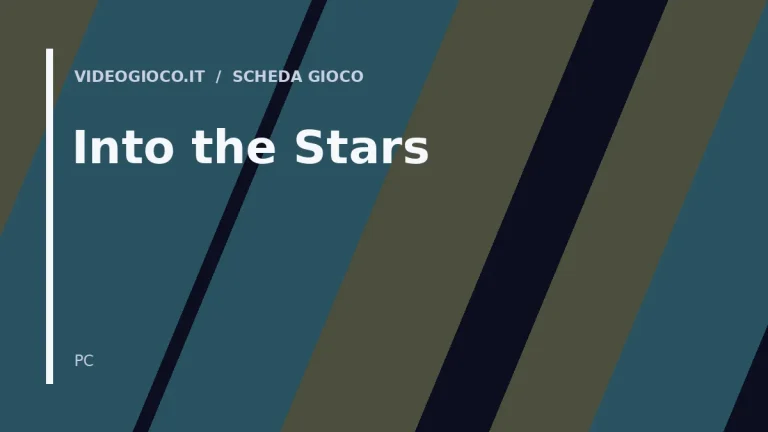 Visual grafico originale di Videogioco.it per Into the Stars, utilizzato come copertina della scheda del gioco.