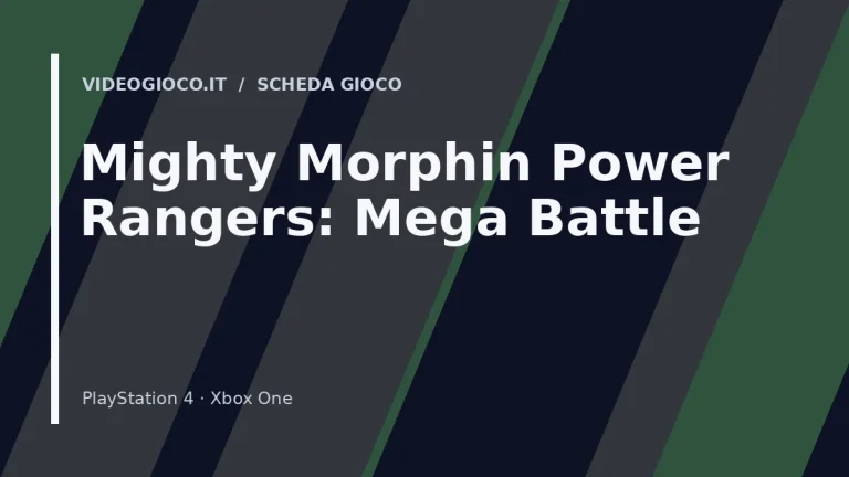 Copertina di Mighty Morphin Power Rangers: Mega Battle: visual grafico originale di Videogioco.it.