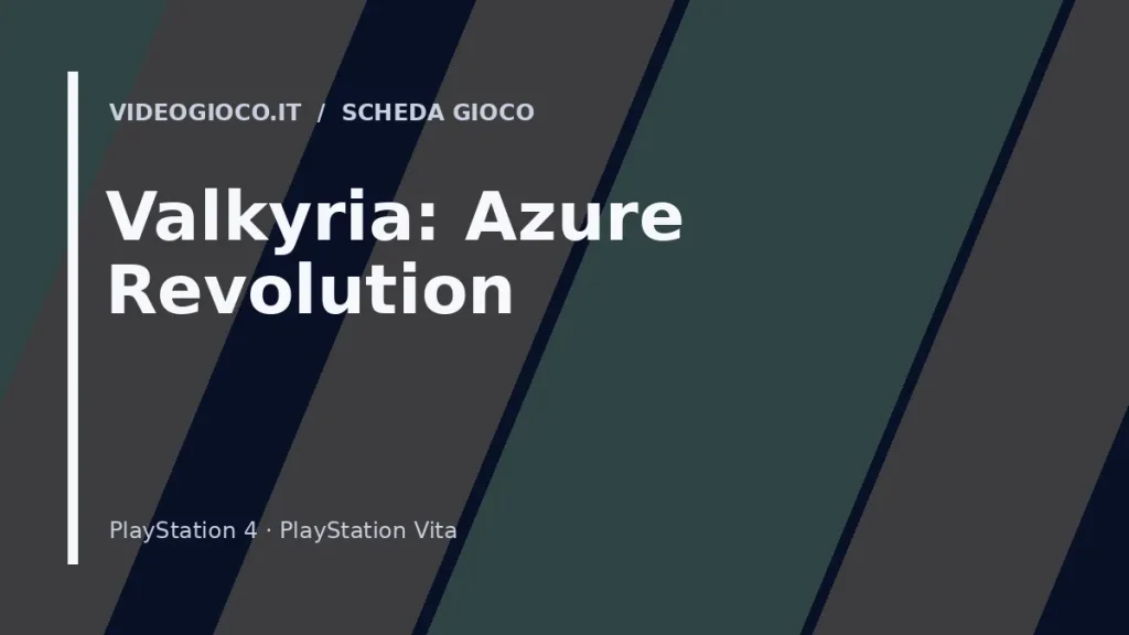 Copertina di Valkyria: Azure Revolution: visual grafico originale di Videogioco.it.