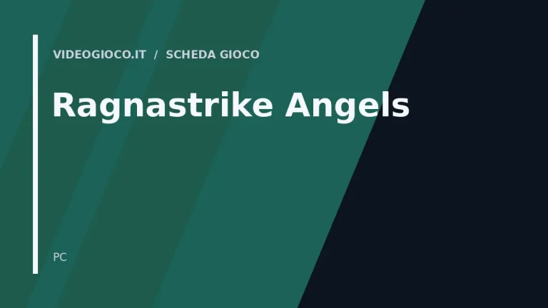 Copertina del videogioco Ragnastrike Angels con visual grafico originale Videogioco.it